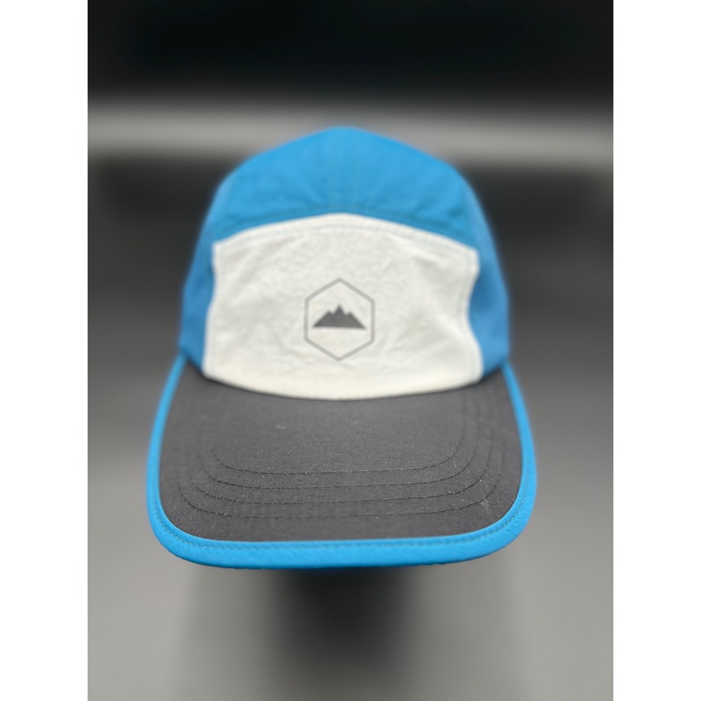 Tough Headwear Blue 5 Panel Running Hat Mesh Breathable Lightweight Adjustable